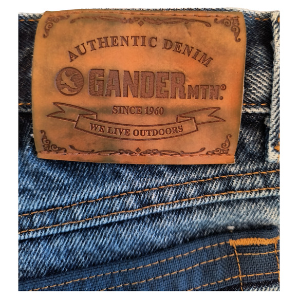 Gander Mountain Jeans Men's 36 x 33 Straight Leg Suspender button Denim - Picture 12 of 15